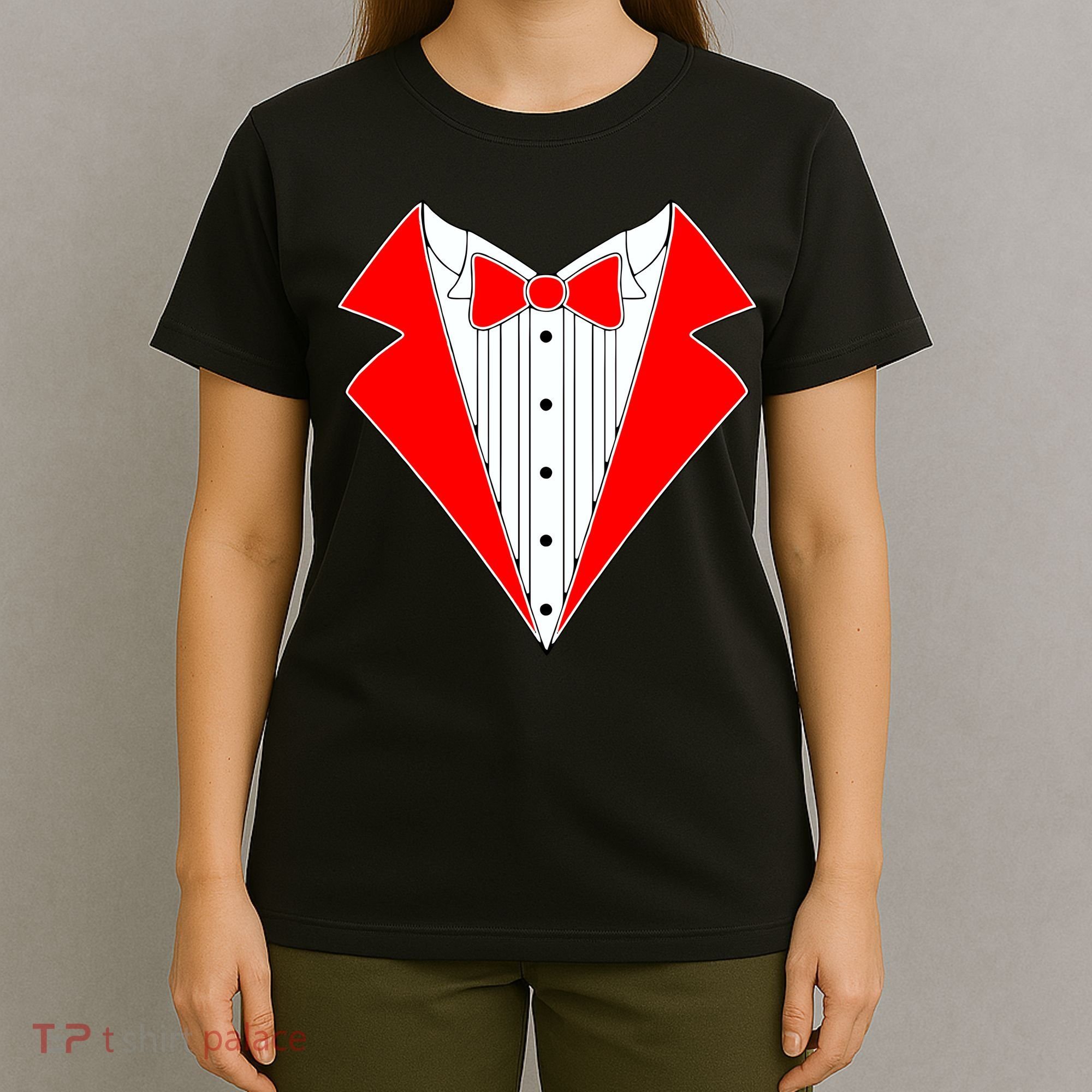 Red Tuxedo Wedding Tux T-Shirt