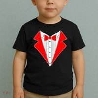 Red Tuxedo Wedding Tux Toddler T-Shirt thumb 2