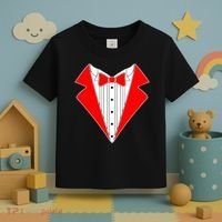 Red Tuxedo Wedding Tux Toddler T-Shirt thumb 3