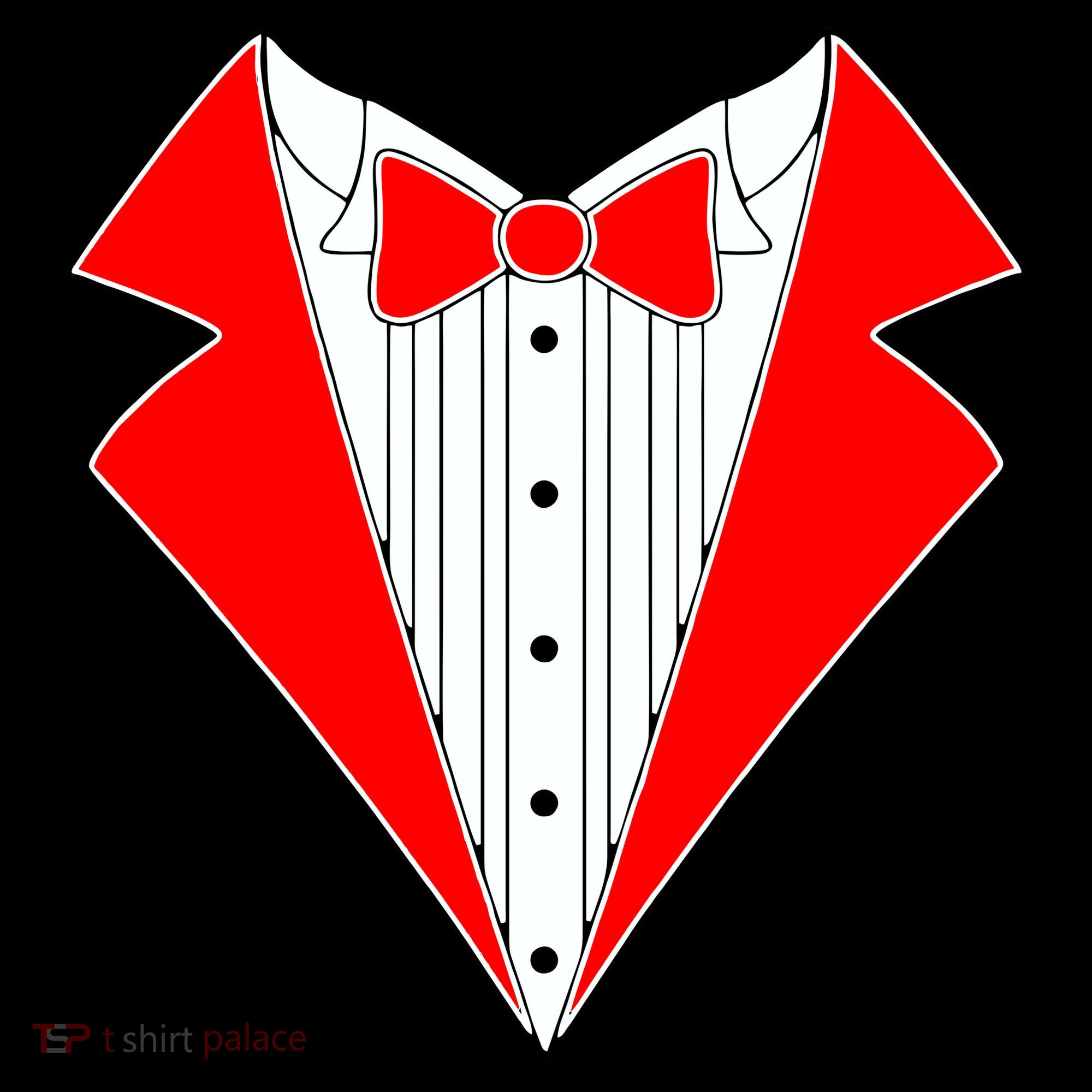 Red Tuxedo Wedding Tux Women's Long Sleeve Shirt