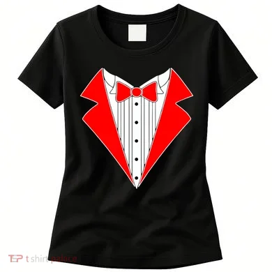 Red Tuxedo Wedding Tux Women's T-Shirt