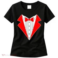 Red Tuxedo Wedding Tux Women's T-Shirt thumb 0