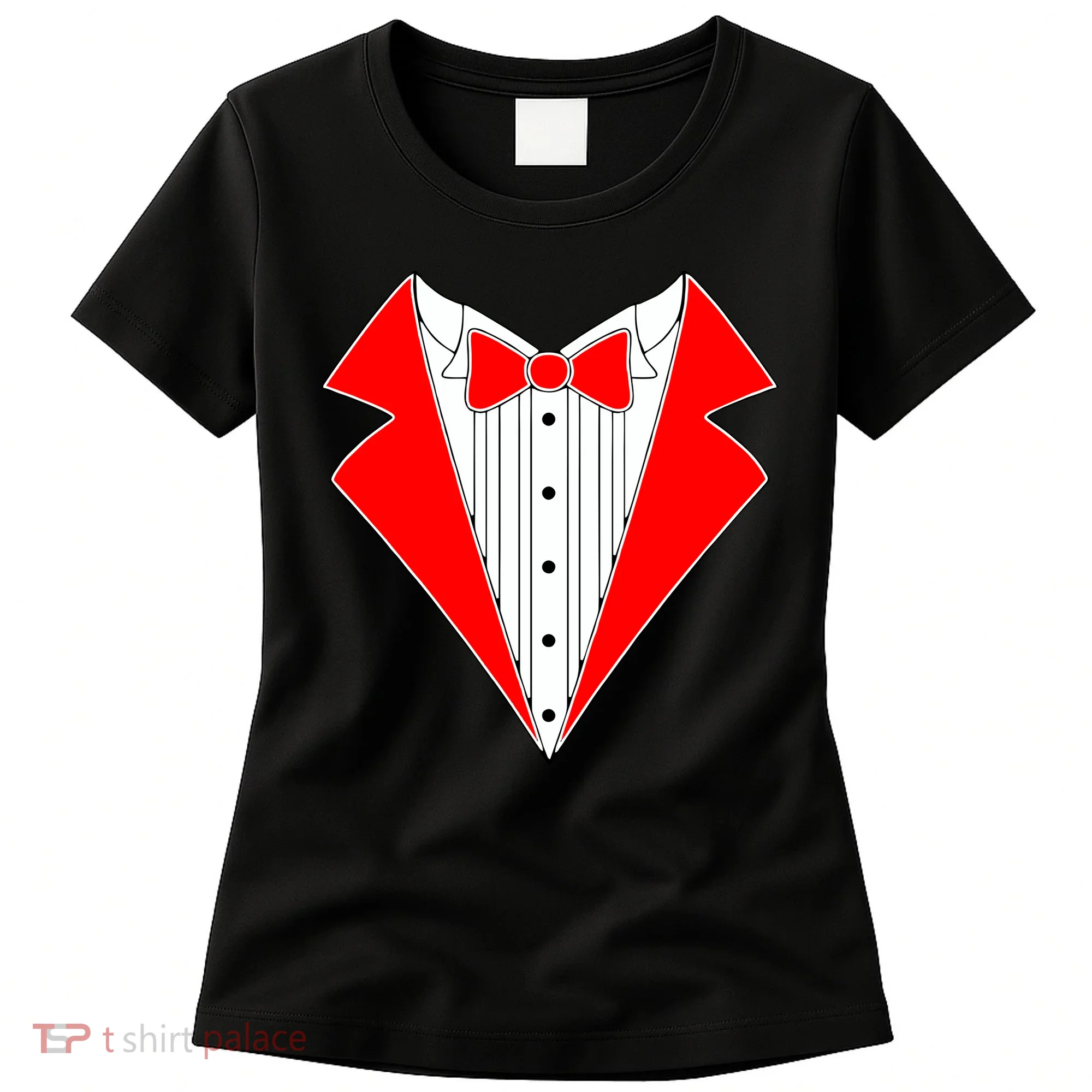 Red Tuxedo Wedding Tux Women's T-Shirt
