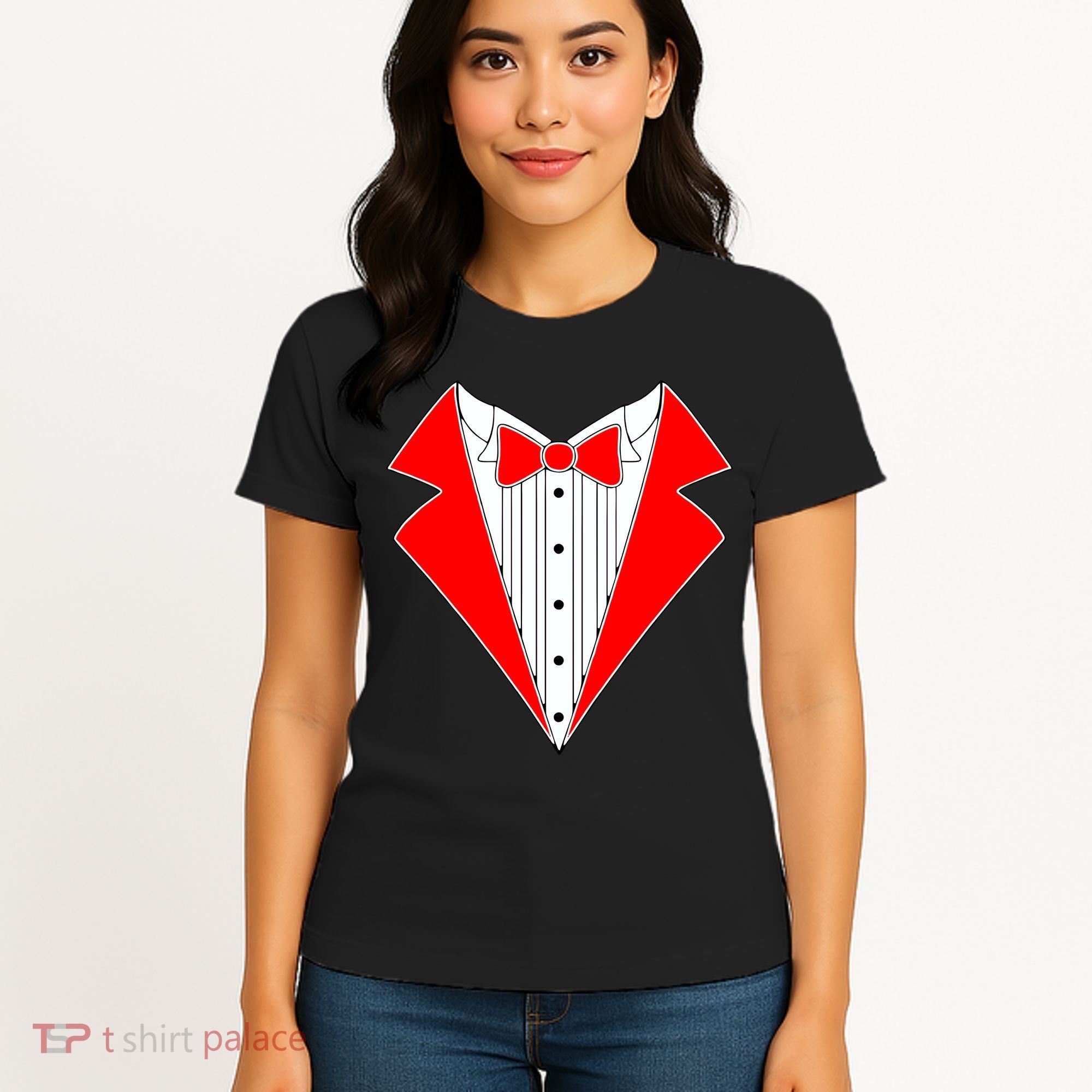 Red Tuxedo Wedding Tux Women's T-Shirt