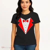 Red Tuxedo Wedding Tux Women's T-Shirt thumb 4