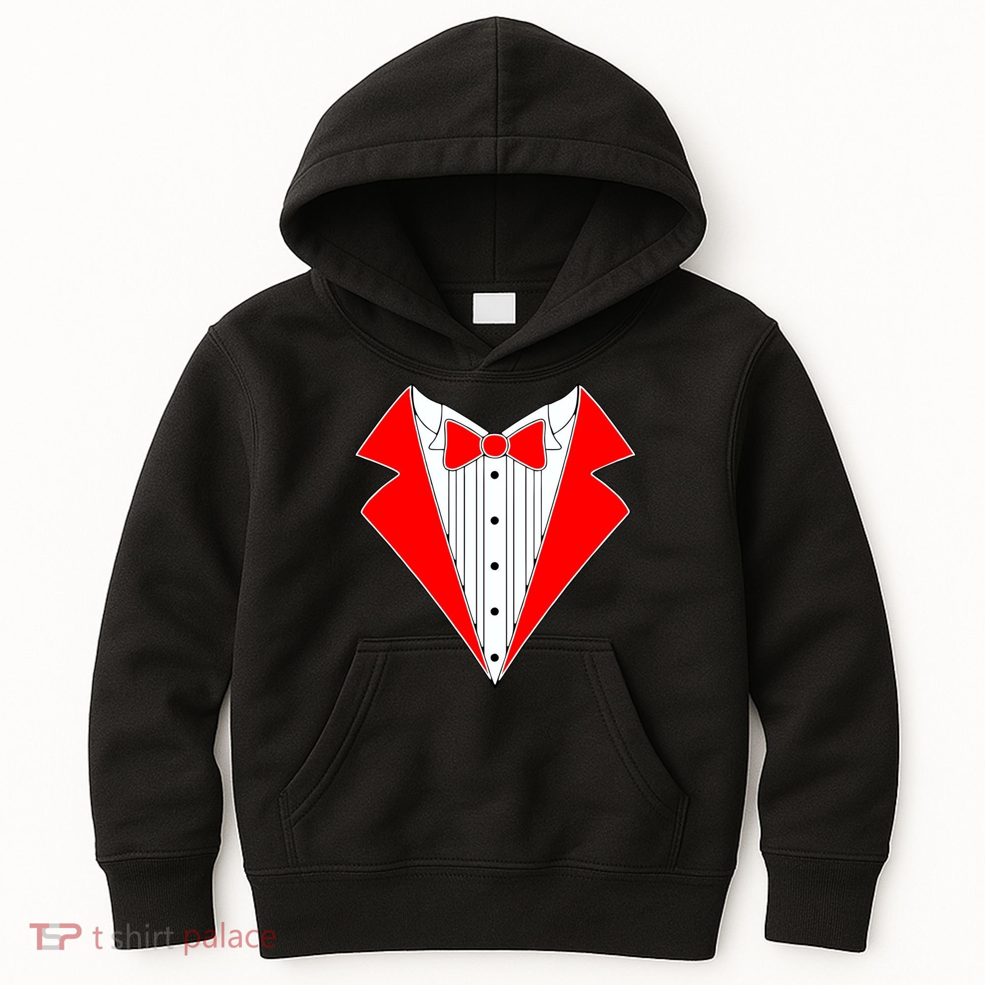 Red Tuxedo Wedding Tux Kids Hoodie
