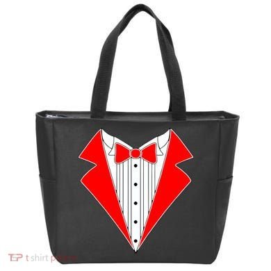 Red Tuxedo Wedding Tux Tote Bag