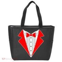 Red Tuxedo Wedding Tux Tote Bag thumb 0