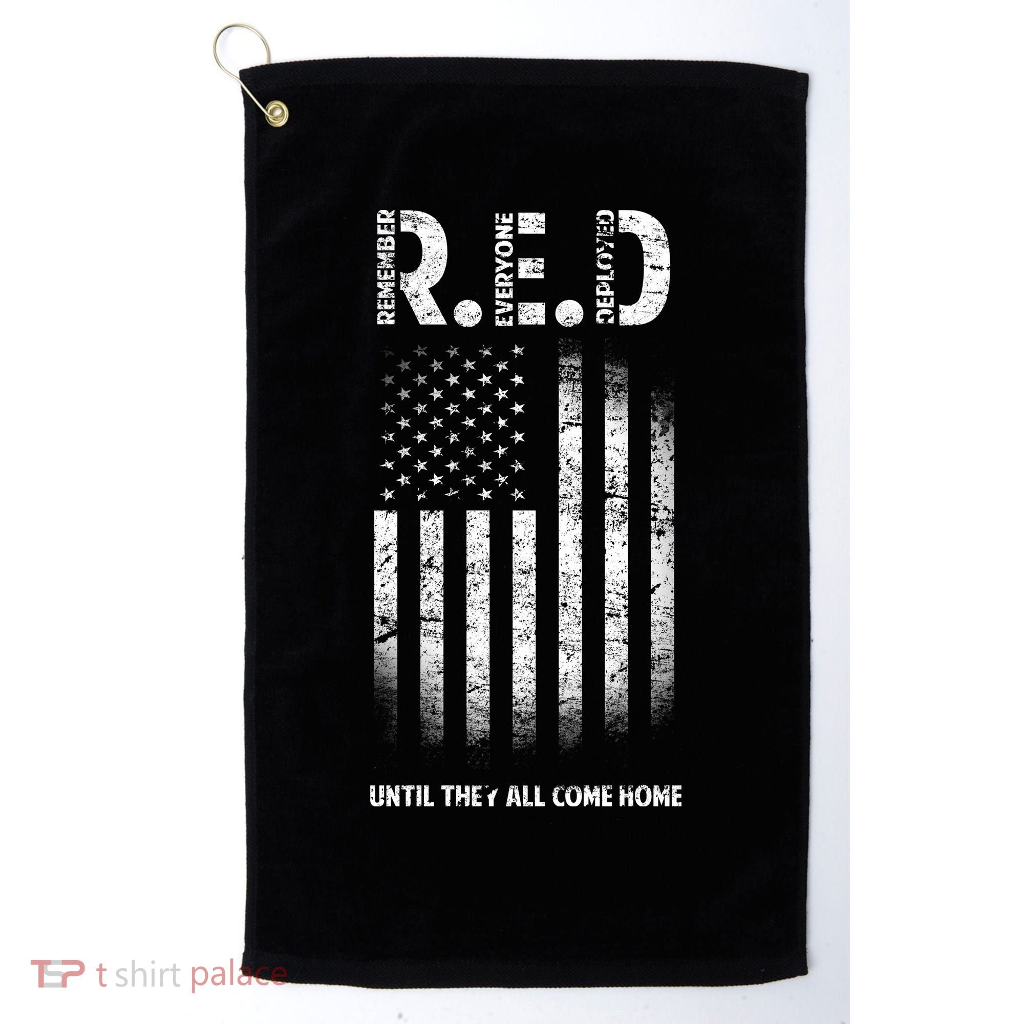 Red Until They All Come Home Golf Towel