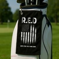 Red Until They All Come Home Golf Towel thumb 2