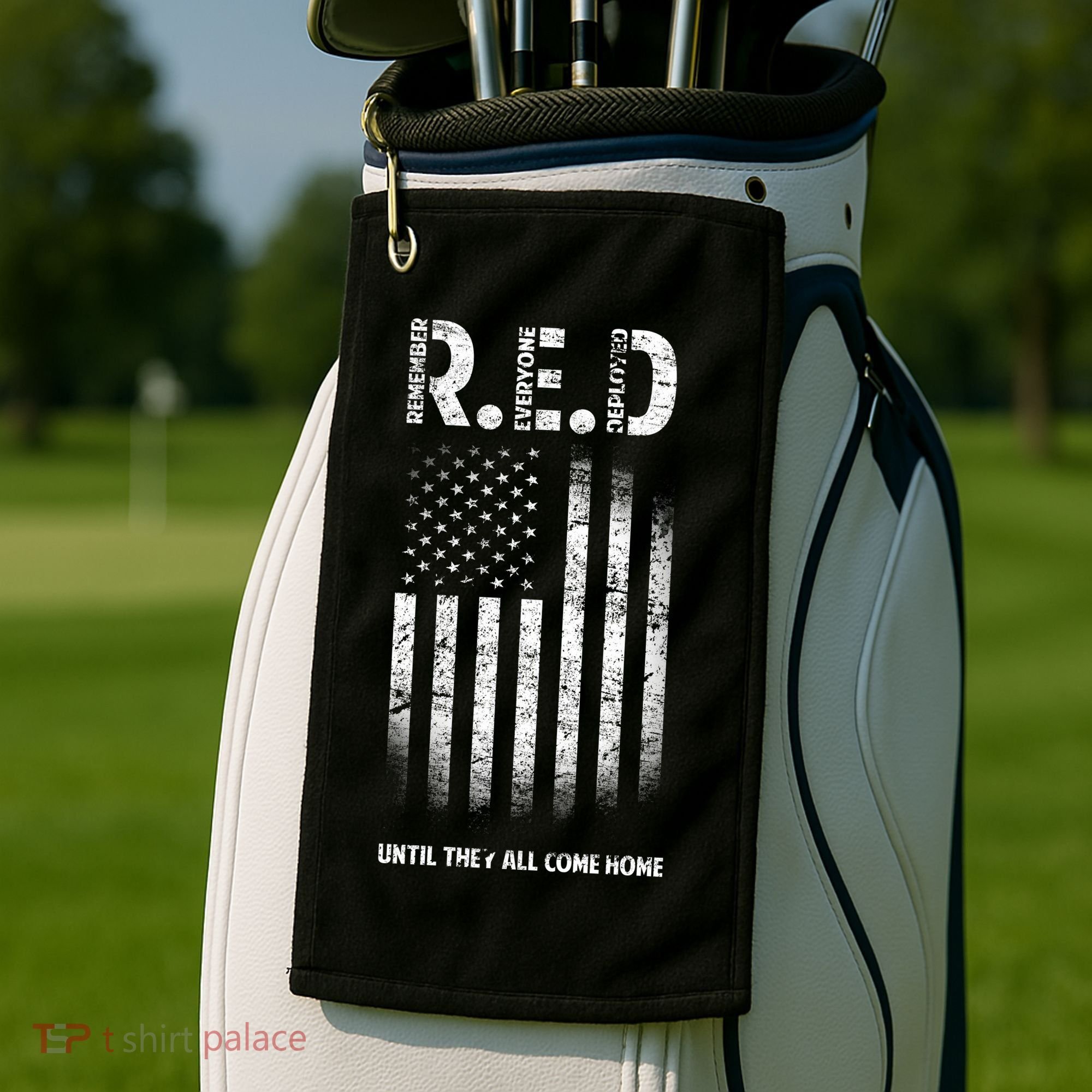 Red Until They All Come Home Golf Towel