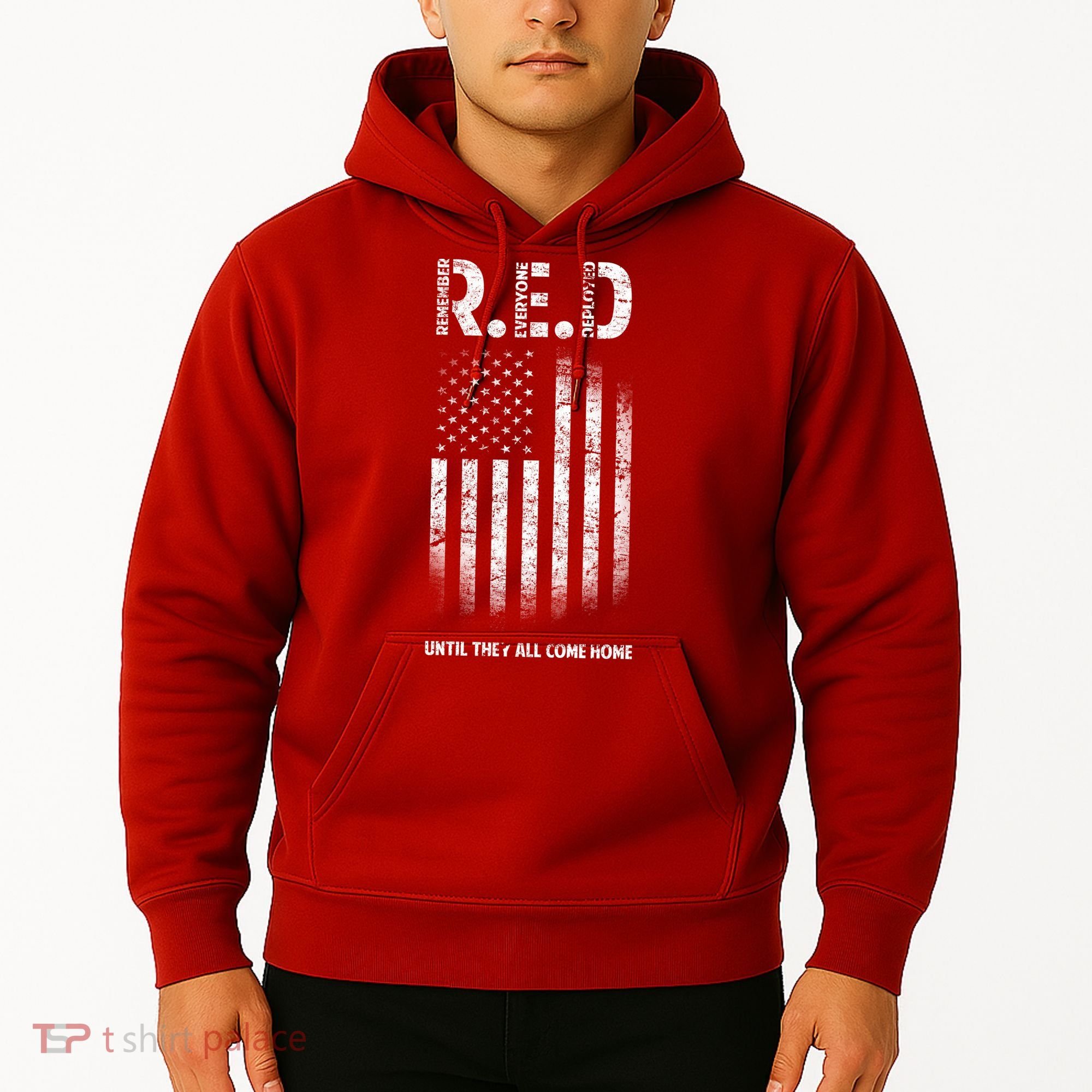 Red Until They All Come Home Hoodie