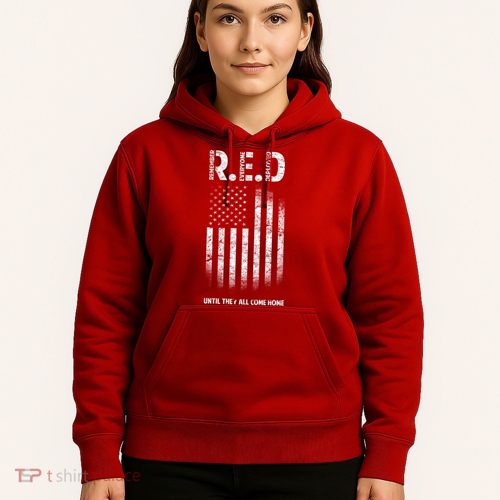 Red Until They All Come Home Hoodie