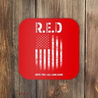 Red Until They All Come Home Coaster