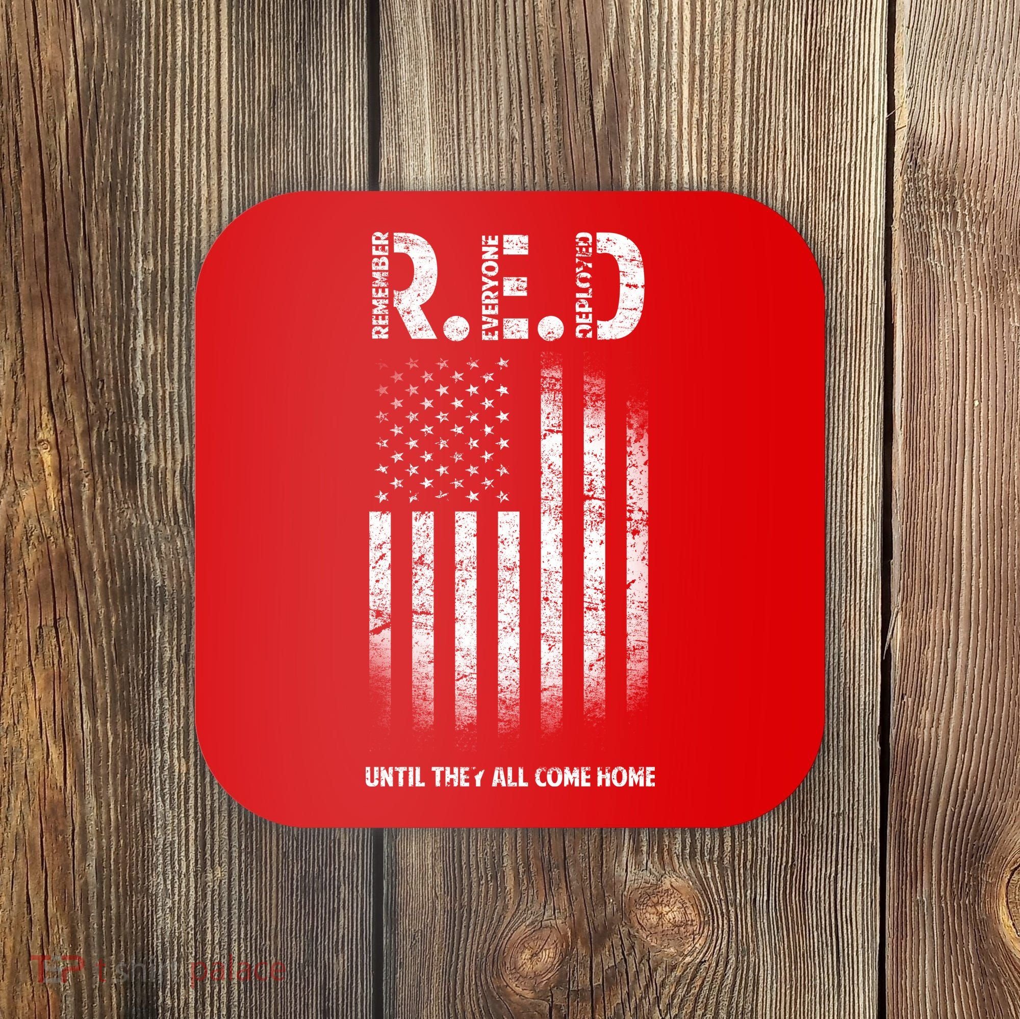 Red Until They All Come Home Coaster