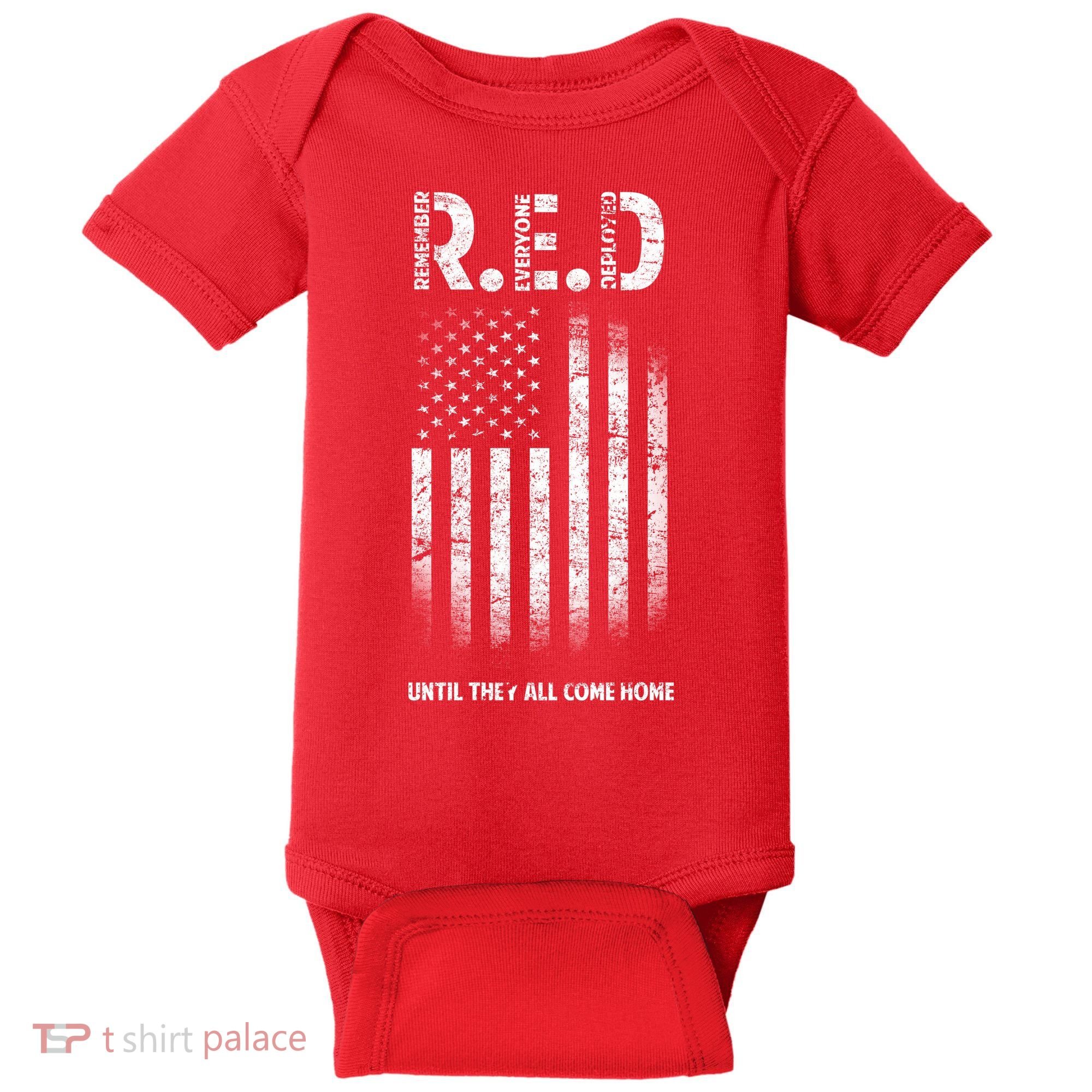 Red Until They All Come Home Baby Bodysuit