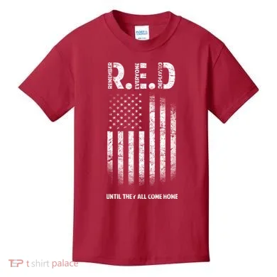 Red Until They All Come Home Kids T-Shirt