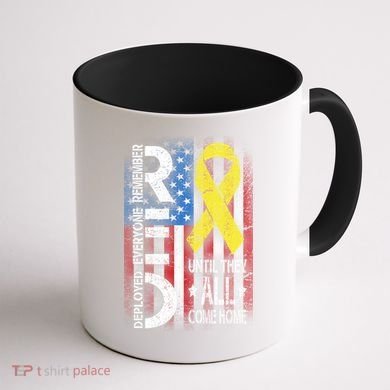 Red Until They All Come Home Tribute Coffee Mug back