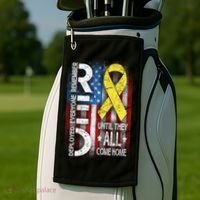 Red Until They All Come Home Tribute Golf Towel thumb 2