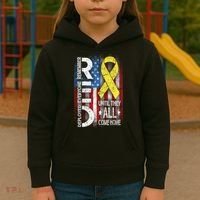 Red Until They All Come Home Tribute Kids Hoodie thumb 3