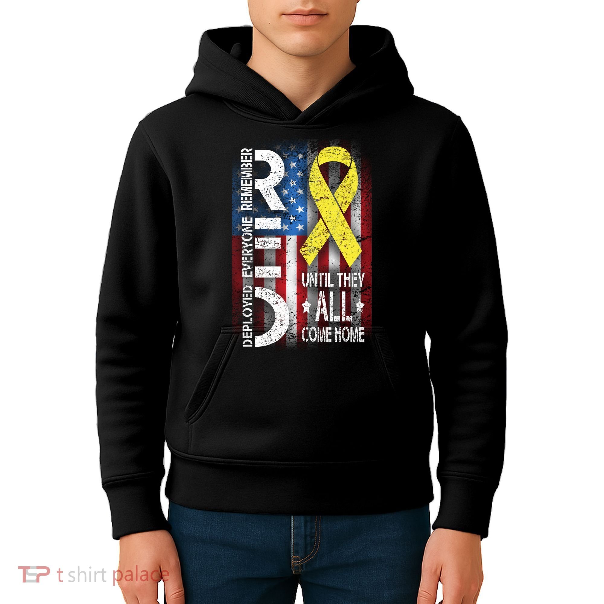 Red Until They All Come Home Tribute Kids Hoodie
