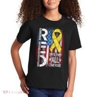 Red Until They All Come Home Tribute Kids T-Shirt thumb 2