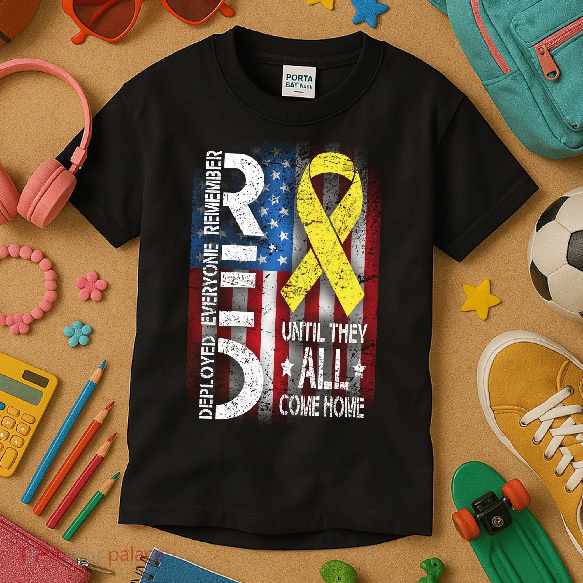 Red Until They All Come Home Tribute Kids T-Shirt