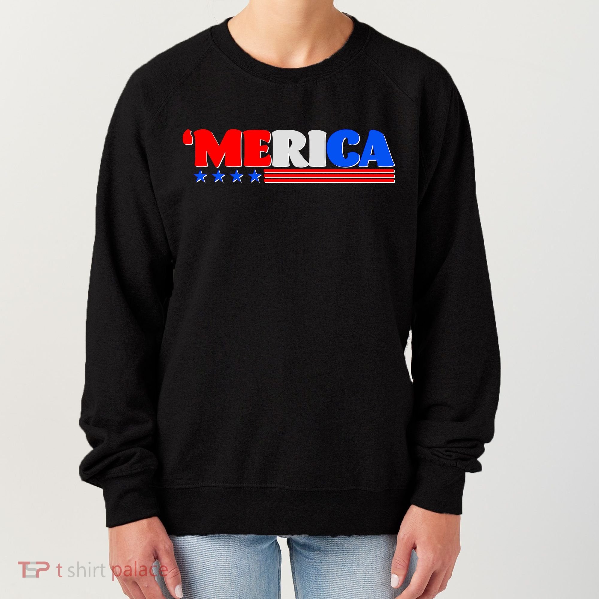 Red White & Blue 'Merica 4th Of July Women's Sweatshirt