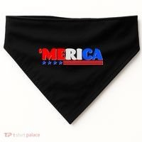 Red White & Blue 'Merica 4th Of July USA-Made Doggie Bandana thumb 0