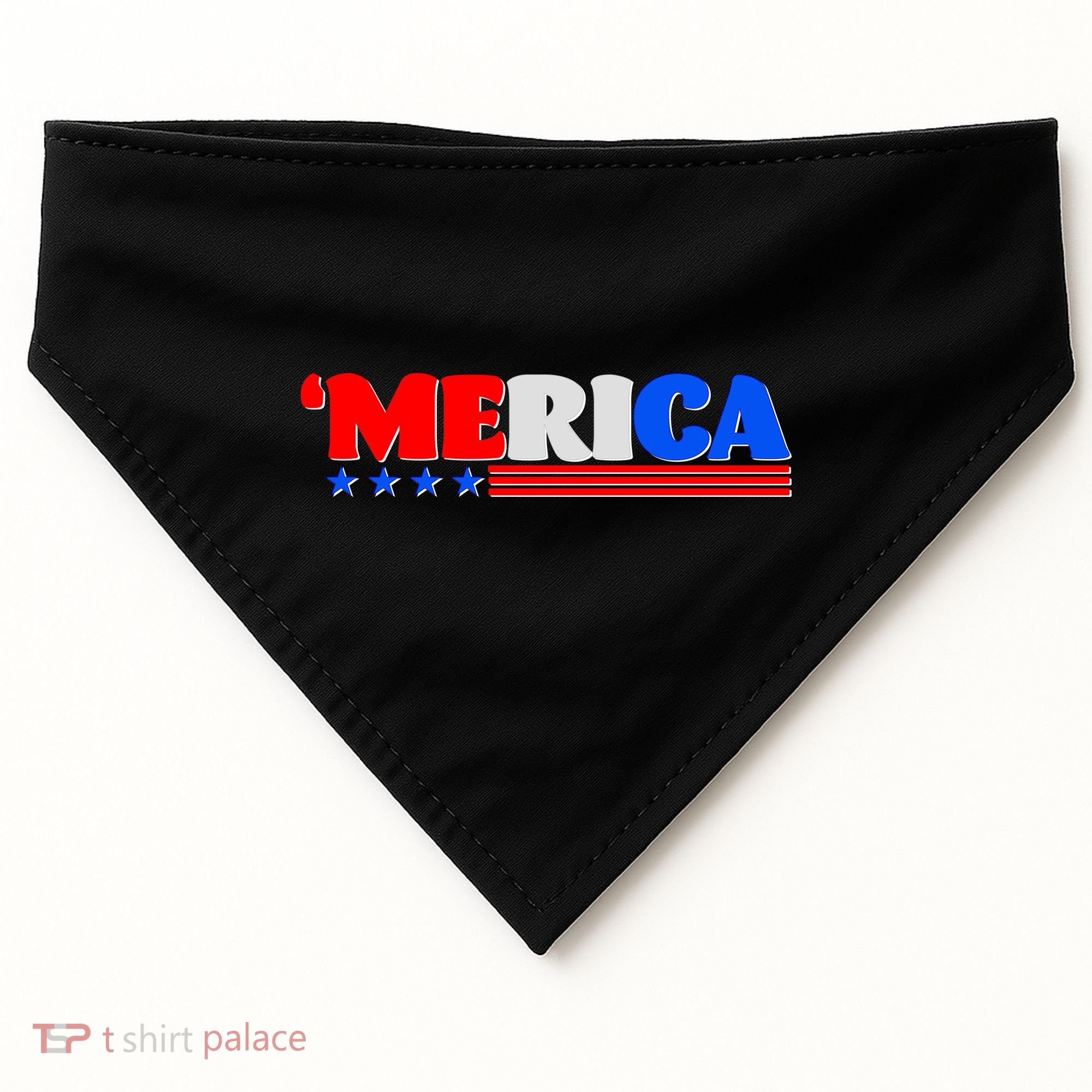 Red White & Blue 'Merica 4th Of July USA-Made Doggie Bandana