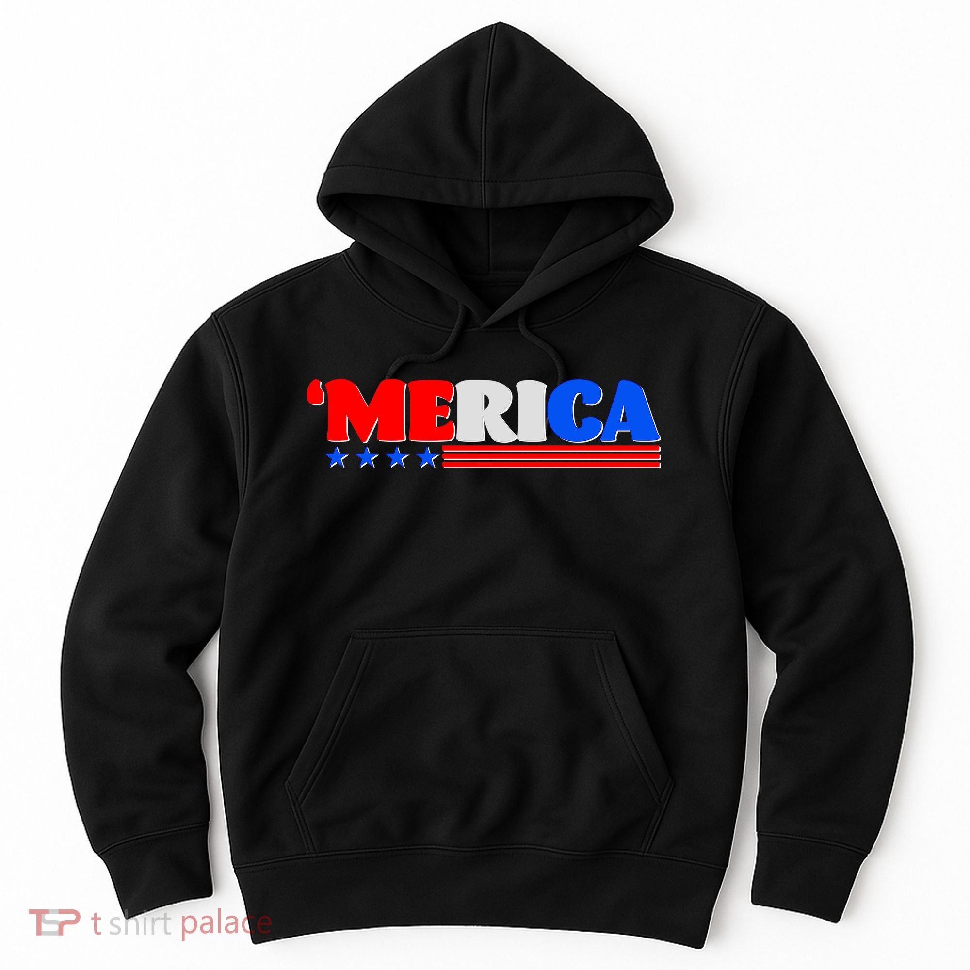 Red White & Blue 'Merica 4th Of July Hoodie