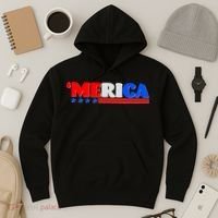 Red White & Blue 'Merica 4th Of July Hoodie thumb 3