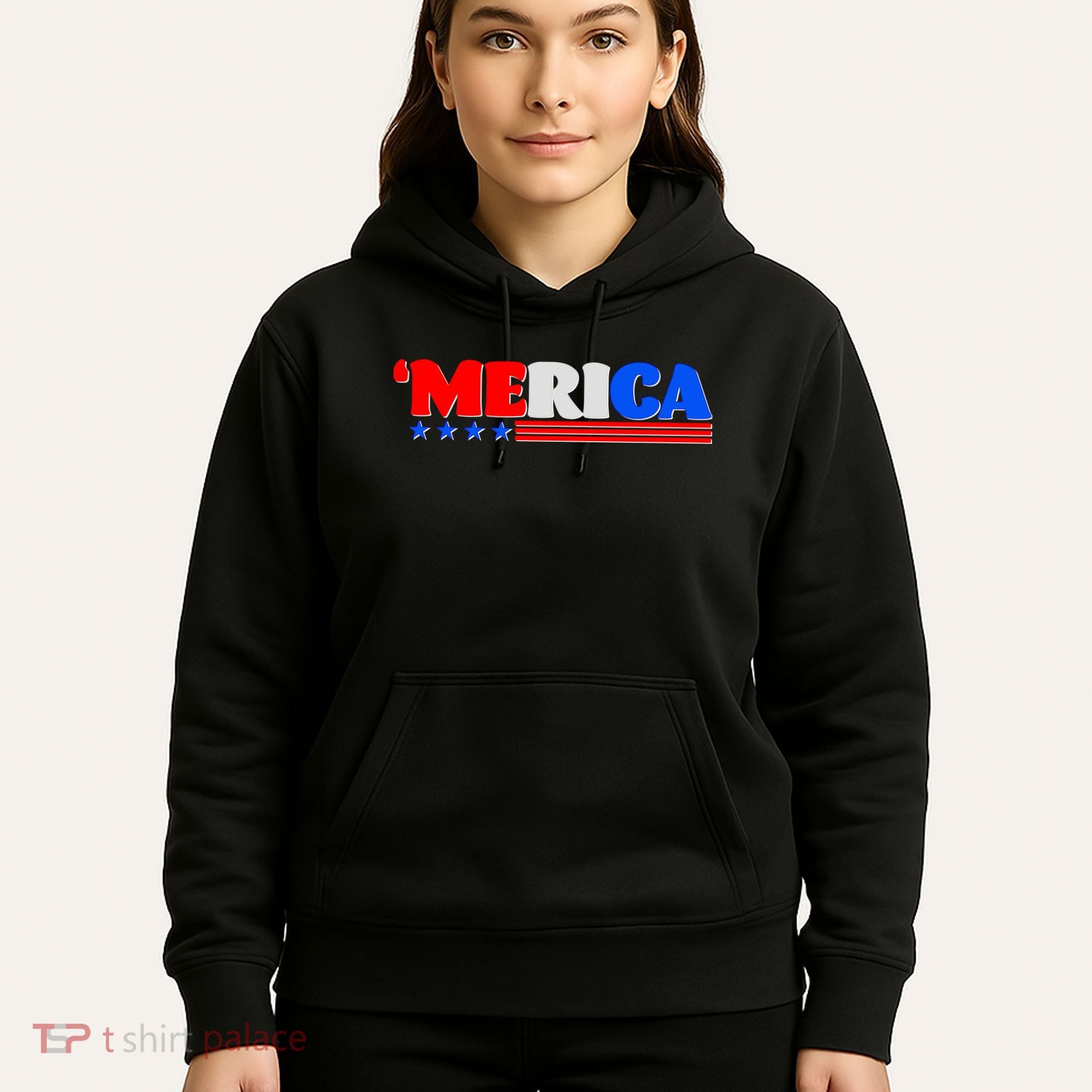 Red White & Blue 'Merica 4th Of July Hoodie