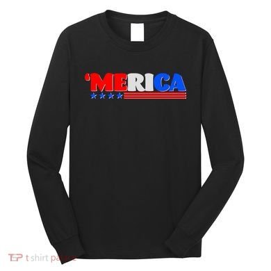 Red White & Blue 'Merica 4th Of July Long Sleeve Shirt