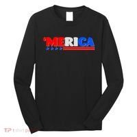 Red White & Blue 'Merica 4th Of July Long Sleeve Shirt thumb 0