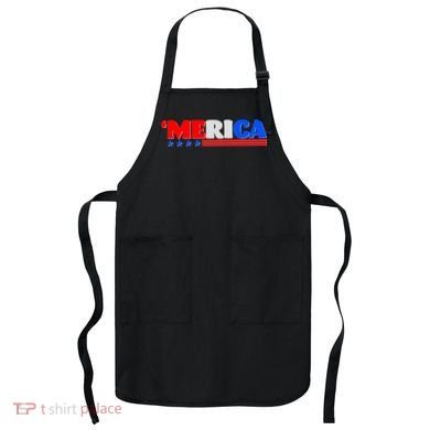 Red White & Blue 'Merica 4th Of July Apron