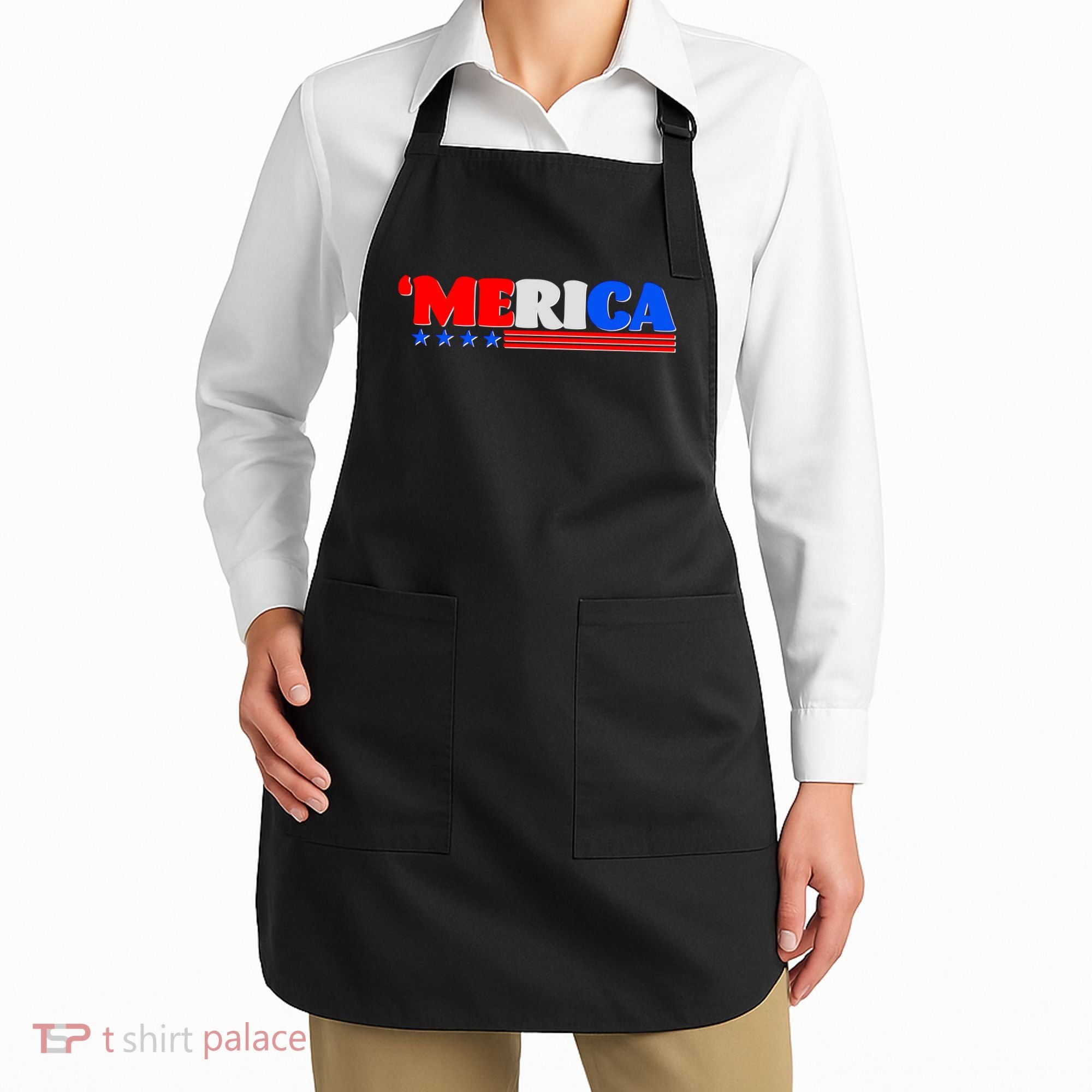 Red White & Blue 'Merica 4th Of July Apron