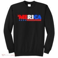 Red White & Blue 'Merica 4th Of July Sweatshirt thumb 0