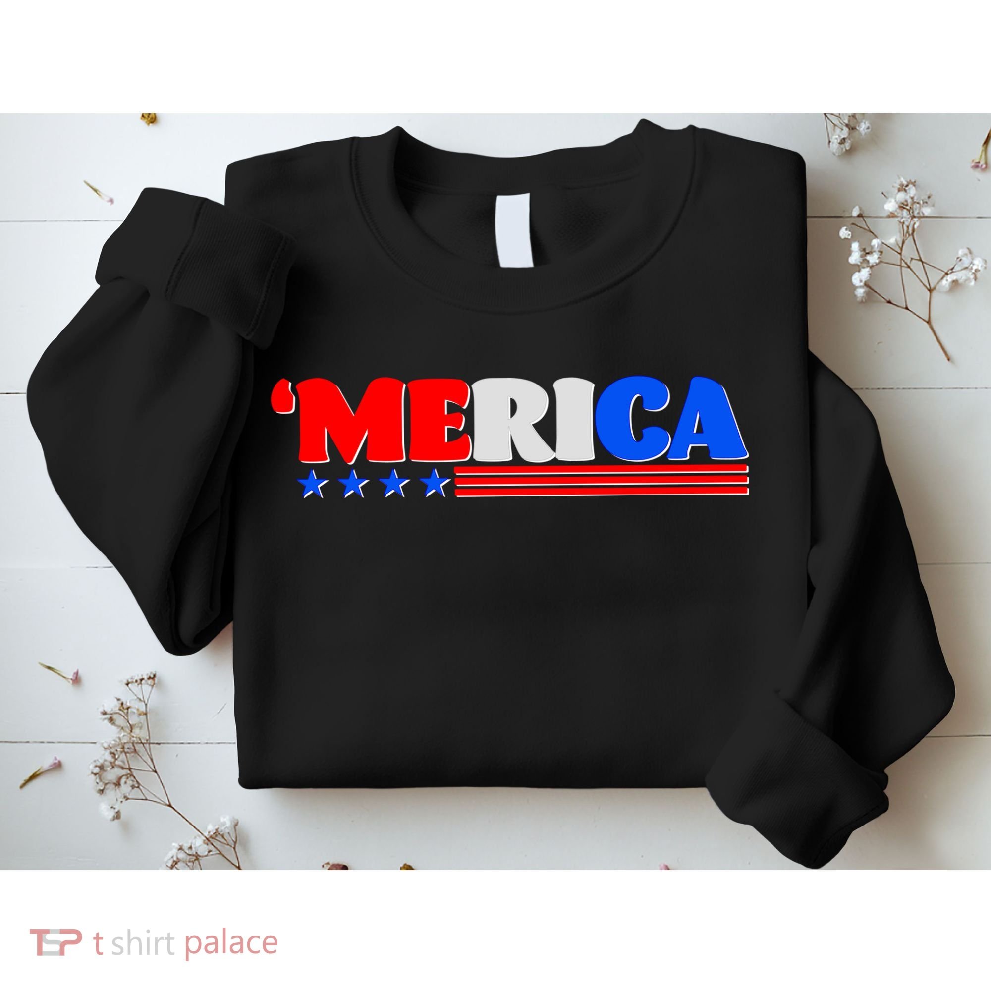 Red White & Blue 'Merica 4th Of July Sweatshirt