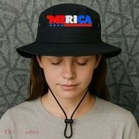 Red White & Blue 'Merica 4th Of July Bucket Hat thumb 3