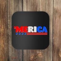 Red White & Blue 'Merica 4th Of July Coaster thumb 0