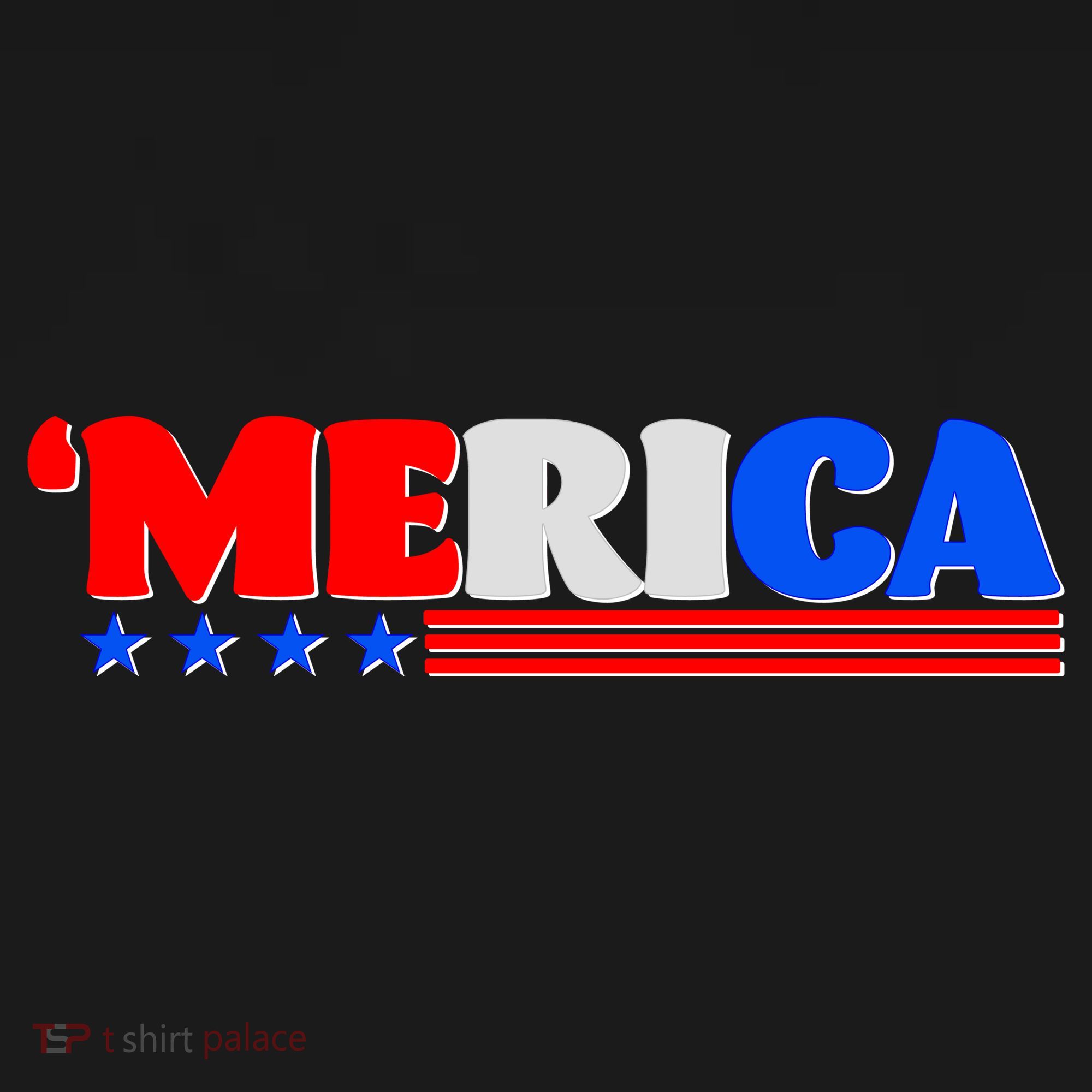 Red White & Blue 'Merica 4th Of July Polo