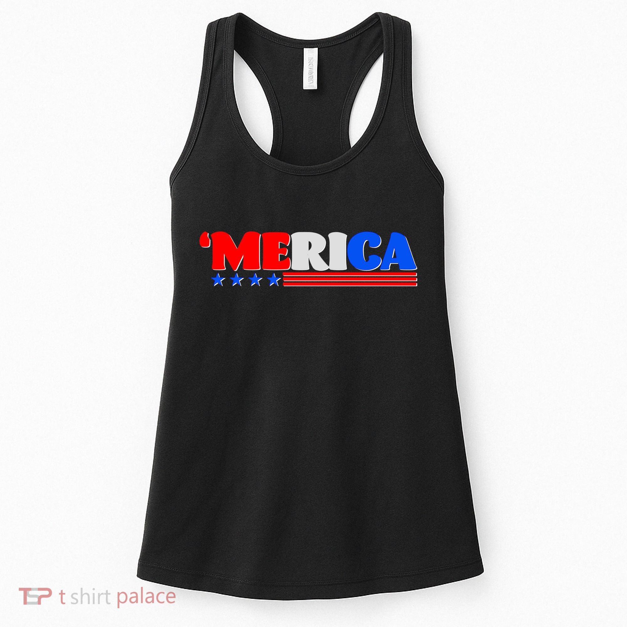 Red White & Blue 'Merica 4th Of July Women's Tank Top