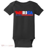 Red White & Blue 'Merica 4th Of July Baby Bodysuit thumb 0
