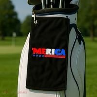 Red White & Blue 'Merica 4th Of July Golf Towel thumb 2