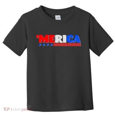 Red White & Blue 'Merica 4th Of July Toddler T-Shirt