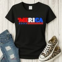 Red White & Blue 'Merica 4th Of July Women's T-Shirt thumb 3