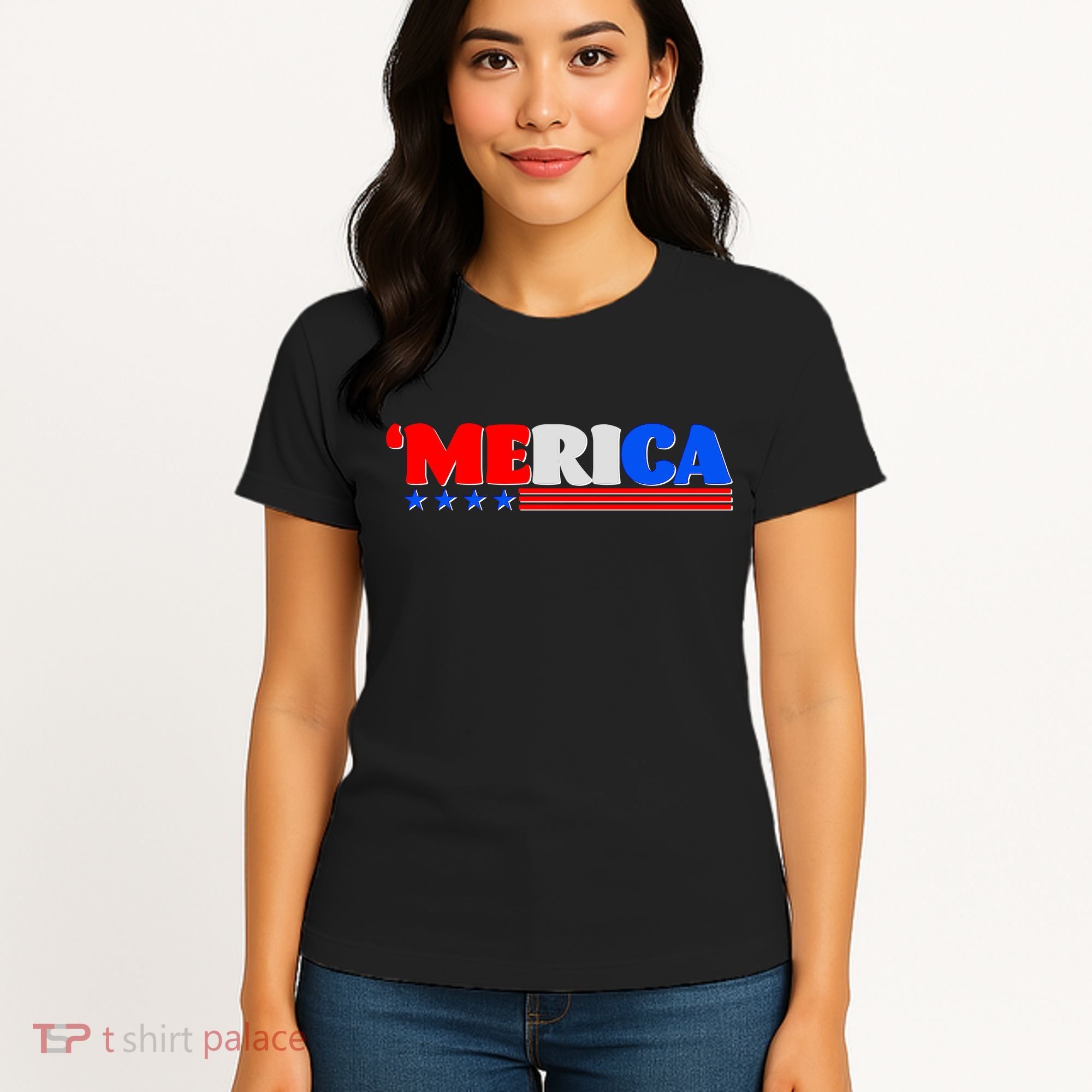 Red White & Blue 'Merica 4th Of July Women's T-Shirt