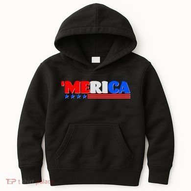 Red White & Blue 'Merica 4th Of July Kids Hoodie