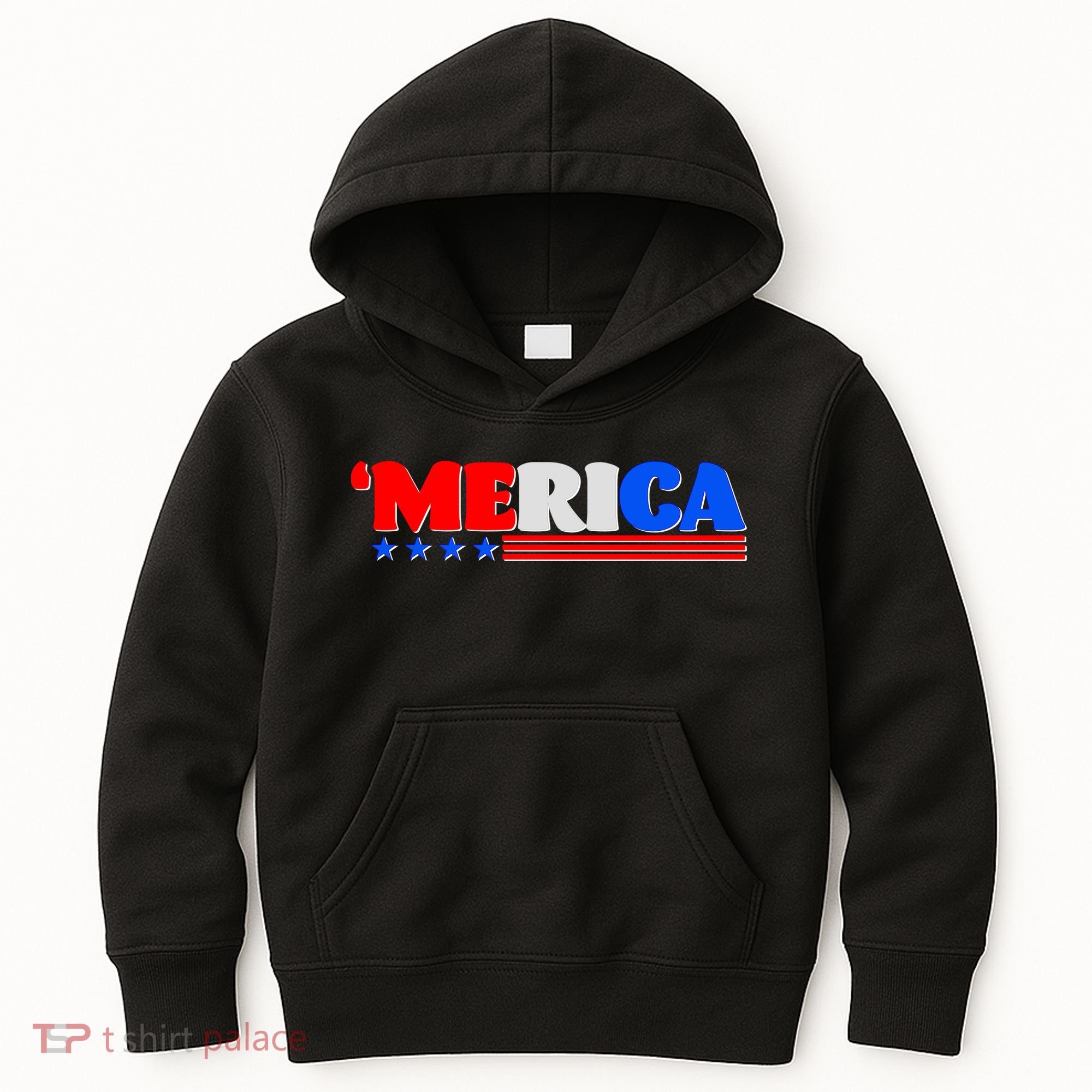 Red White & Blue 'Merica 4th Of July Kids Hoodie